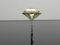 Canary Diamond 4.20 Ct Art Deco Antique Vintage Wedding Ring 925 Sterling Silver