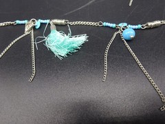 Lane Southwestern 30 in. Necklace Silver Tone Faux Turquoise Vintage