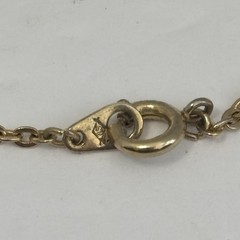 Vintage Hello Kitty 5/8″ Inch Necklace 1976 Tennis Sanrio Gold Colored