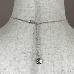 Vintage Monet Signed Pavé Crystal Fireball Silver-Tone 16″-18″ Pendant Necklace