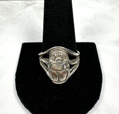 Sterling Silver Men’s Scarab Ring – Vintage – Size 11.25
