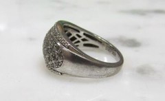 Vintage Sterling Silver .185ctw Diamond Band Ring ~ Size 6.75 ~ 6.2g ~ 7-H405