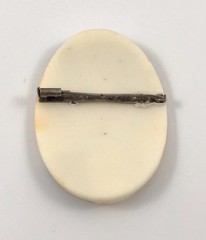 Vintage Art Deco French Celluloid Brooch Pin Trombone Clasp. #1496