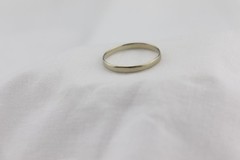 Vintage 14K white gold BAND Wedding Thumb Ring 2.5 mm Stack sz 11.25