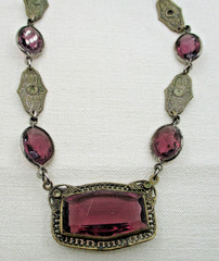 ANTIQUE CZECH GLASS NECKLACE