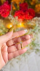 14k Gold Plated Diamond Ring, Natural Rose Cut Diamond 925 Sterling Silver Ring