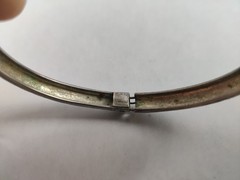 Sterling Silver – Marked 925 FA – Bangle Bracelet 7.6g Used