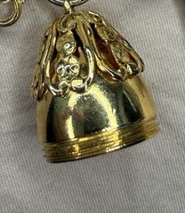 Vintage Multiple Charm Gold Tone Pendant With Some Wear On Gold Tone