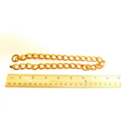 Antique Chunky Brass Chain Necklace Rare Old Art Deco Jewelry Huge Clasp A836a