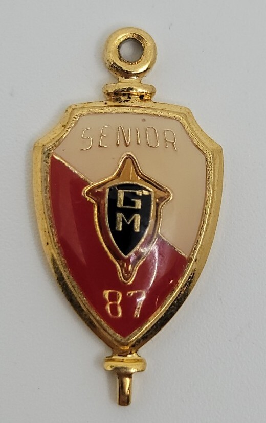 Vintage 1987 General Mclean High School Senior Necklace Charm Pendant Erie PA