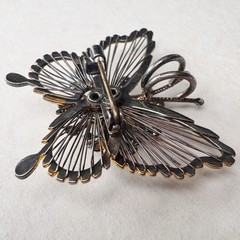 Vintage Butterfly Dragonfly Brooch Lot 5pc Enamel Rhinestone Figural Mix