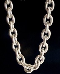 Old Forge Pewter Oval Link Bracelet Daffodil Faith Adjustable 8.5in w/ Charm 20g