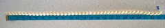 Vintage Carved Beaded Necklace Faux Ivory Celluloid Ribbed Beads Barrel Closure