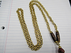 Vintage Leslie Block Chain Mail Link Costume Jewelry Necklace Nice!