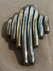 Sterling Silver 925 Brooch Pendant Israel Vtg 32.8g Wear Sell Scrap Wearable