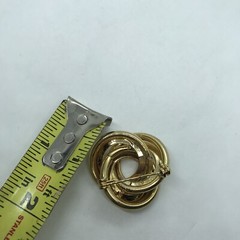 Vintage Brooch Lot 5 Piece Gold Tone Spiral Pins Love Knot Mod Geo Retro 3-D