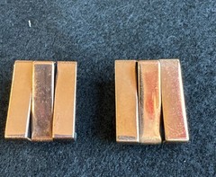 Vintage Rare Signed RENOIR Large Copper Modern Mid Century Clip On Earrings