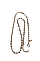 Vintage Revlon Rope Twisted Chain Necklace 18″ Silver Tone Costume 4mm Wide GUC
