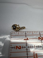 Vintage~ Black Onyx, White Pearl & Cubic Zirconia Gold Plated Pendant