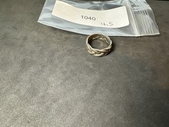 3.93g Vintage Sterling Silver 925 Braided Band Ring Boho Stackable M Size 4.5