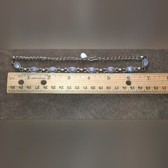purple spun glass choker necklace hook clasp short length