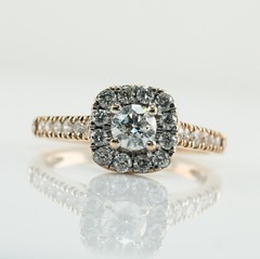 Natural Diamond Ring 14K Gold Engagement 1.00 ct