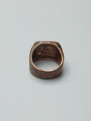 USSR Signet ring with a relief image of an anchor in the center 21 mm Solid en
