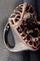 JTV Sterling Silver 925 Black Spinel Chrome Diopside GIRAFFE critter ring