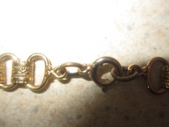 VINTAGE EDLEE DRAGON LAVALIER NECKLACE WITH DANGLES GOLD TONE