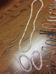 19 Vintage Beaded Necklaces & Bracelets- Lot 1 (Various Styles, Colors & Clasps)
