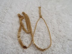Goldtone Mesh Chain Adjustable Length Necklace