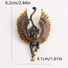 Personality Cute Enamel Dripping Angel Cat Brooch with Wings Accessories