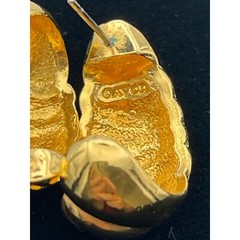 Avon Earrings Post Pierced Gold Tone Blue Green Oval One Size Fits All