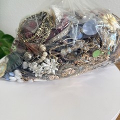 9 Pounds Of Mystery Jewelry! Vintage To Modern Lot of Wearable, Craft