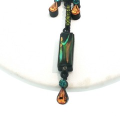 Vintage Uncas Signed Multi‑Stone Statement Necklace, Colorful Retro Pendant