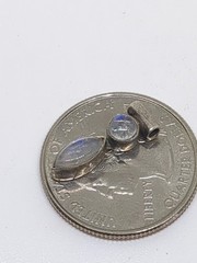 Small Vintage Sterling Silver 925 Moonstone Slide Pendant