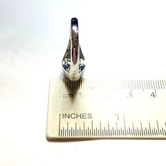 Vintage Sterling Silver Gold Plated Vanna K White & Blue CZ Ring Size 10
