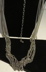Vintage Unbranded Chain Necklace Silver Super Long Layering 45-56″ Adjustable