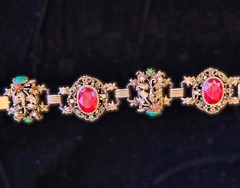 Vintage Ornate BOHO CHIC Gypsy Bracelet 7″ extended length – b1108