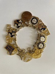 Vintage 1990s–2000s TOPS Club Achievement Charm Bracelet