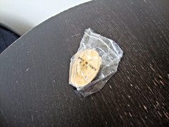 VTG HANDMADE NATURAL LACQUERED SEASHELL GOLD PLATED HINGED DRESS/SCARF CLIP
