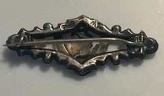 WWI silver and gold antique sweetheart brooch Mizpah Style 1909