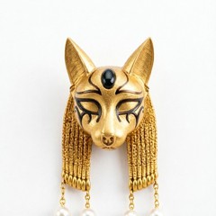 Vintage Bastet Cat Tassel Earrings Egyptian Goddess Drop Jewelry Gift for Women