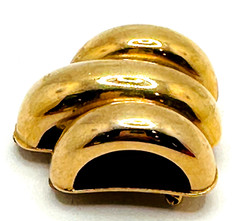 RARE Vintage BROOKRAFT 1940’s Gold Tone Puffy Brooch Pin for Dangles READ