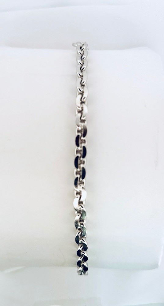 Vintage Sterling Silver 925 Heavy 5.2mm Rolo Chain Bracelet 28.2g 7.5″