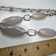 H1 Lot White Clear Resin Lucite Acrylic Boho Hippie 70s Mcm Mod Retro Necklaces