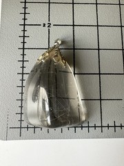 Vintage Clear Golden Rutile Quartz Pendant