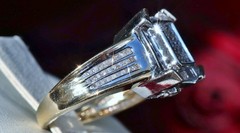 14k multi tone gold size 7 ring 1.25ct diamond invisible set handmade 7.1gr N10