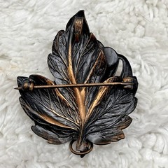 Vintage Copper Flower Brooch Pendant Art Nouveau Style 1.75″