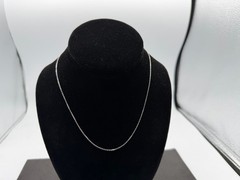 1.03g Vintage Sterling Silver 925 Adjustable Chain Link Necklace 18 in M